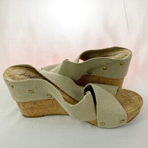 Lucky Brand Miller Strappy Wedge Sandals Size 8.5
